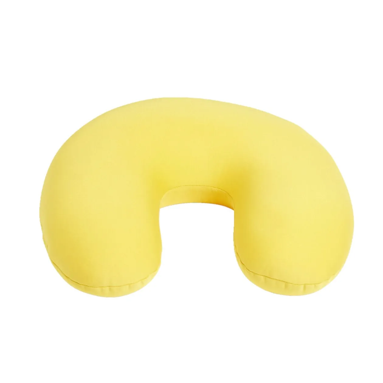 Coussin de voyage microbille jaune