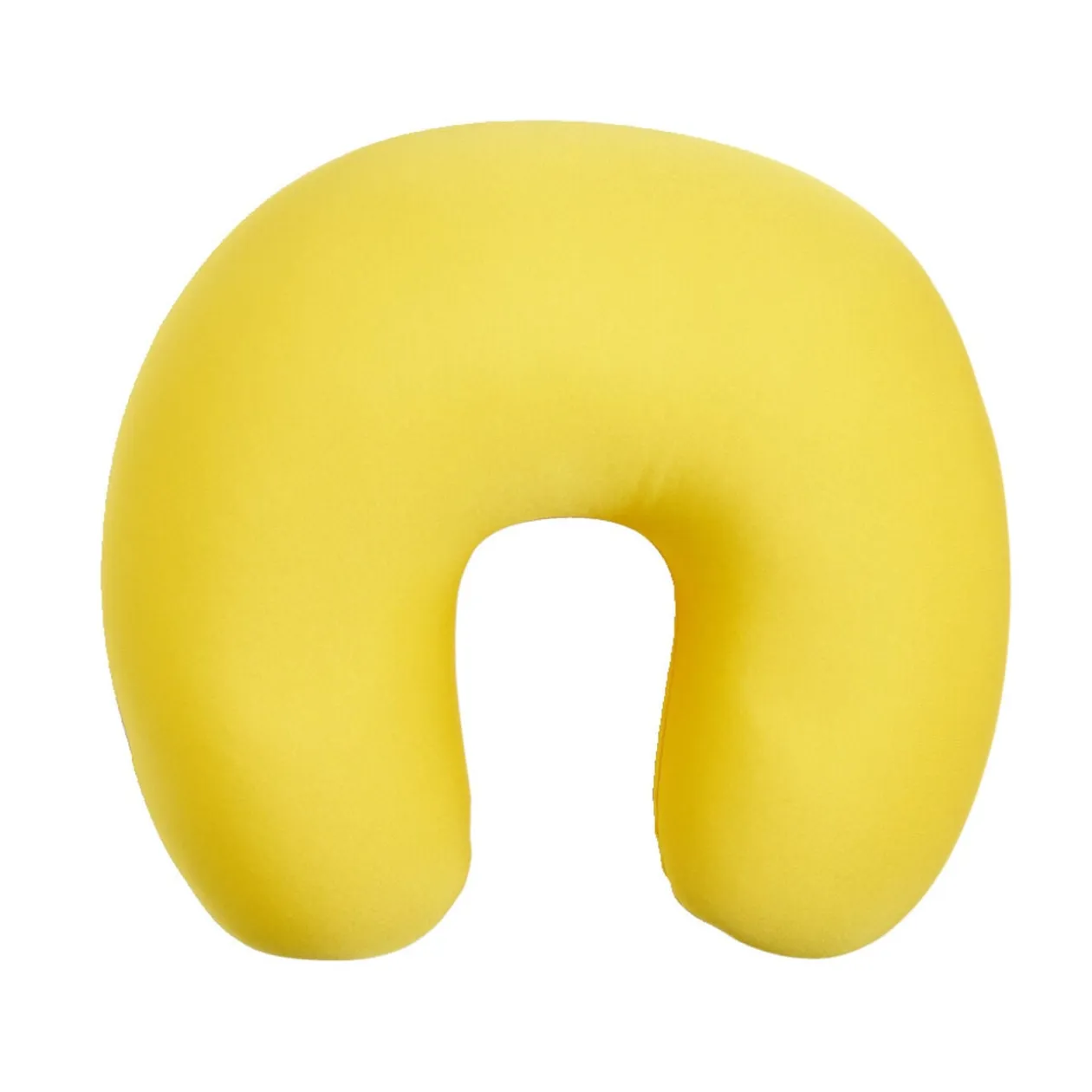 Coussin de voyage microbille jaune