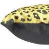 Coussin d'extérieur déperlant motif léopard jaune et noir 40x40cm < Gifi Hot