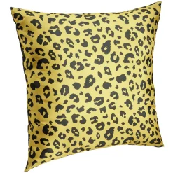Coussin d'extérieur déperlant motif léopard jaune et noir 40x40cm < Gifi Hot