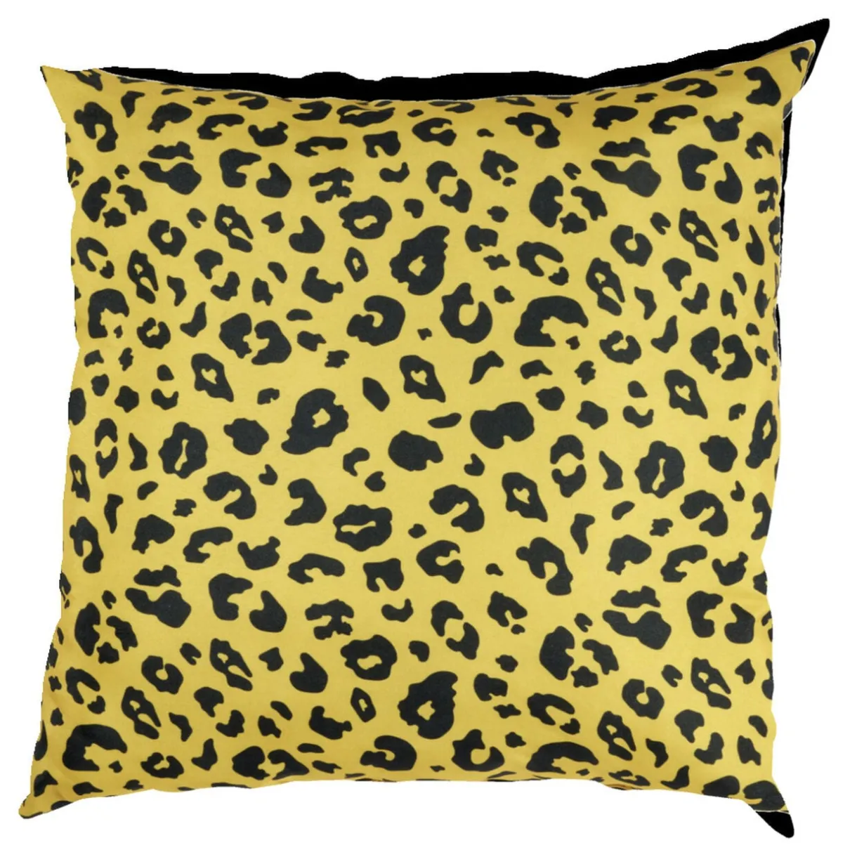 Coussin d'extérieur déperlant motif léopard jaune et noir 40x40cm < Gifi Hot