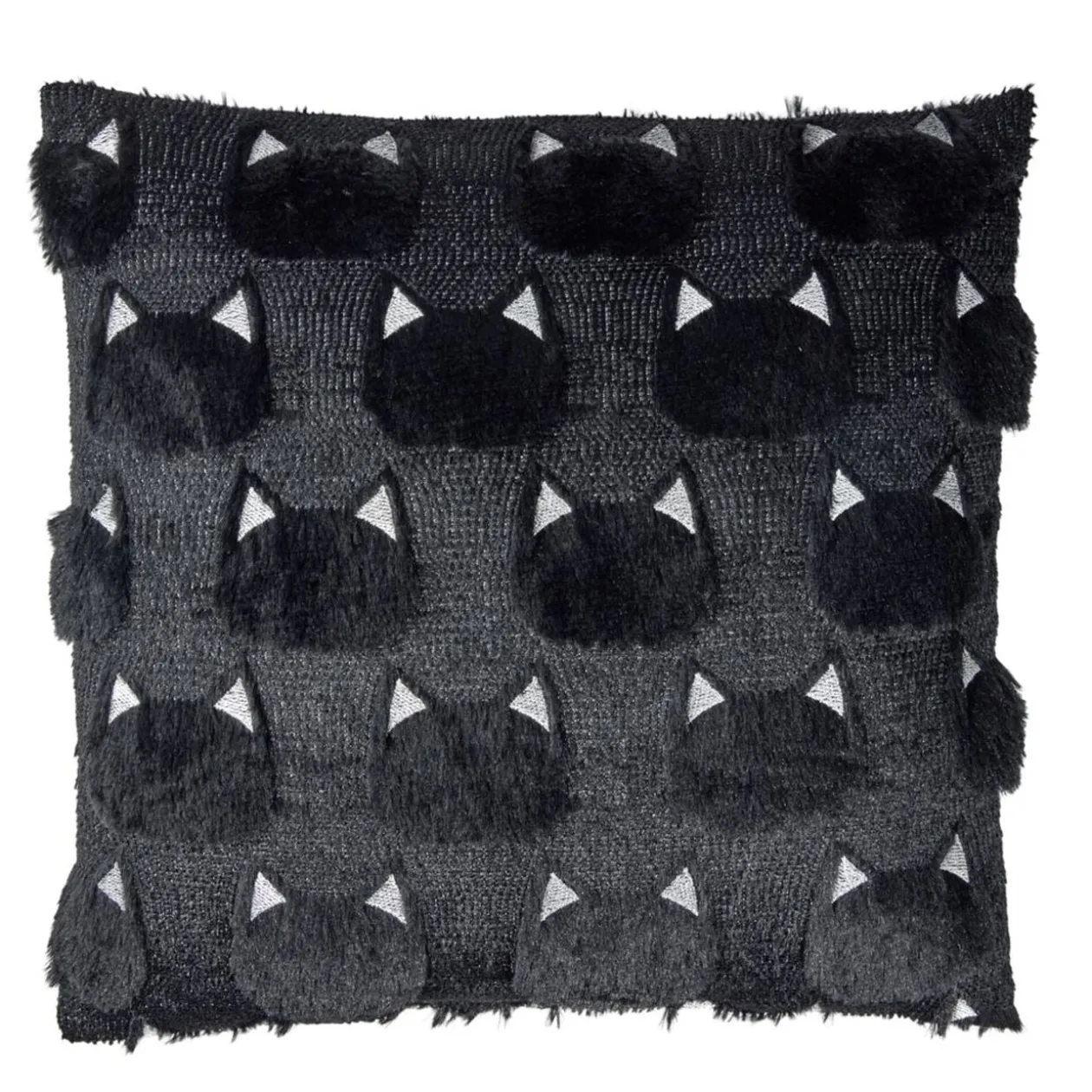 Coussin Halloween motif en relief polyester 43x43cm (2 modèles)