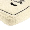 Coussin Halloween pierre tombale inscription polyester blanc 30x36cm