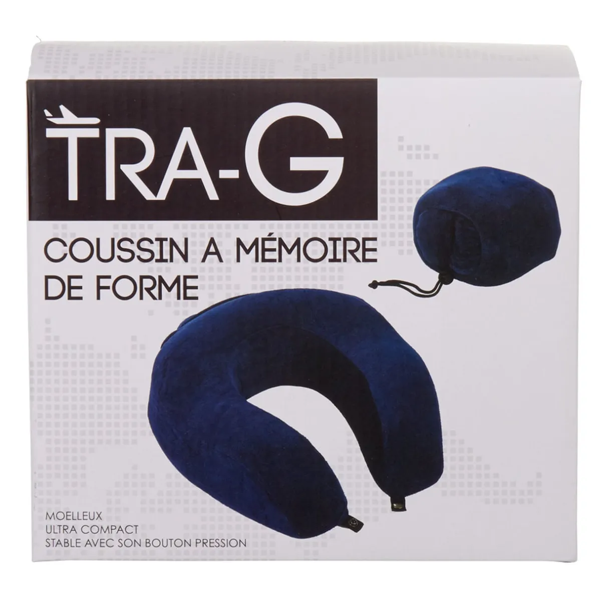 Coussin à mémoire de forme pour le cou bleu marine < Gifi New