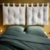 Coussin pour tête de lit en tissu bouclette blanc cassé 70x50 cm < Gifi New