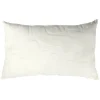 Coussin rectangulaire motif organique relief velours blanc 30x50cm < Gifi Discount