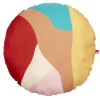 Coussin rond motif coloré Ø40xép12cm