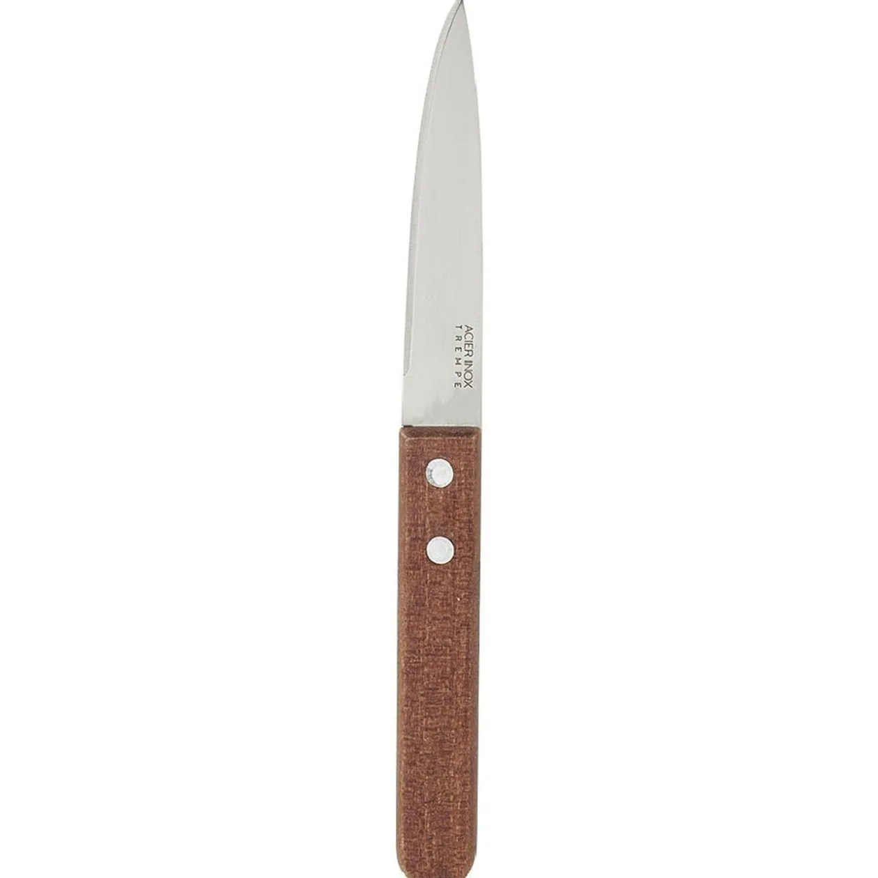 Couteau d'office manche bois lame inox 8 cm