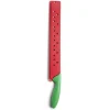Couteau pour pastèque métal rouge et ABS vert L43,5x5x2,5cm