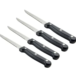 Couteau à steack x3 manche plastique et lame acier dentelée < Gifi Outlet
