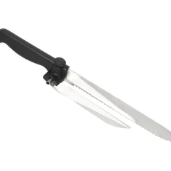 Couteau à trancher réglable noir en inox