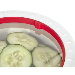 Couvercle alimentaire x2 blanc et rouge Ø25 et Ø31cm