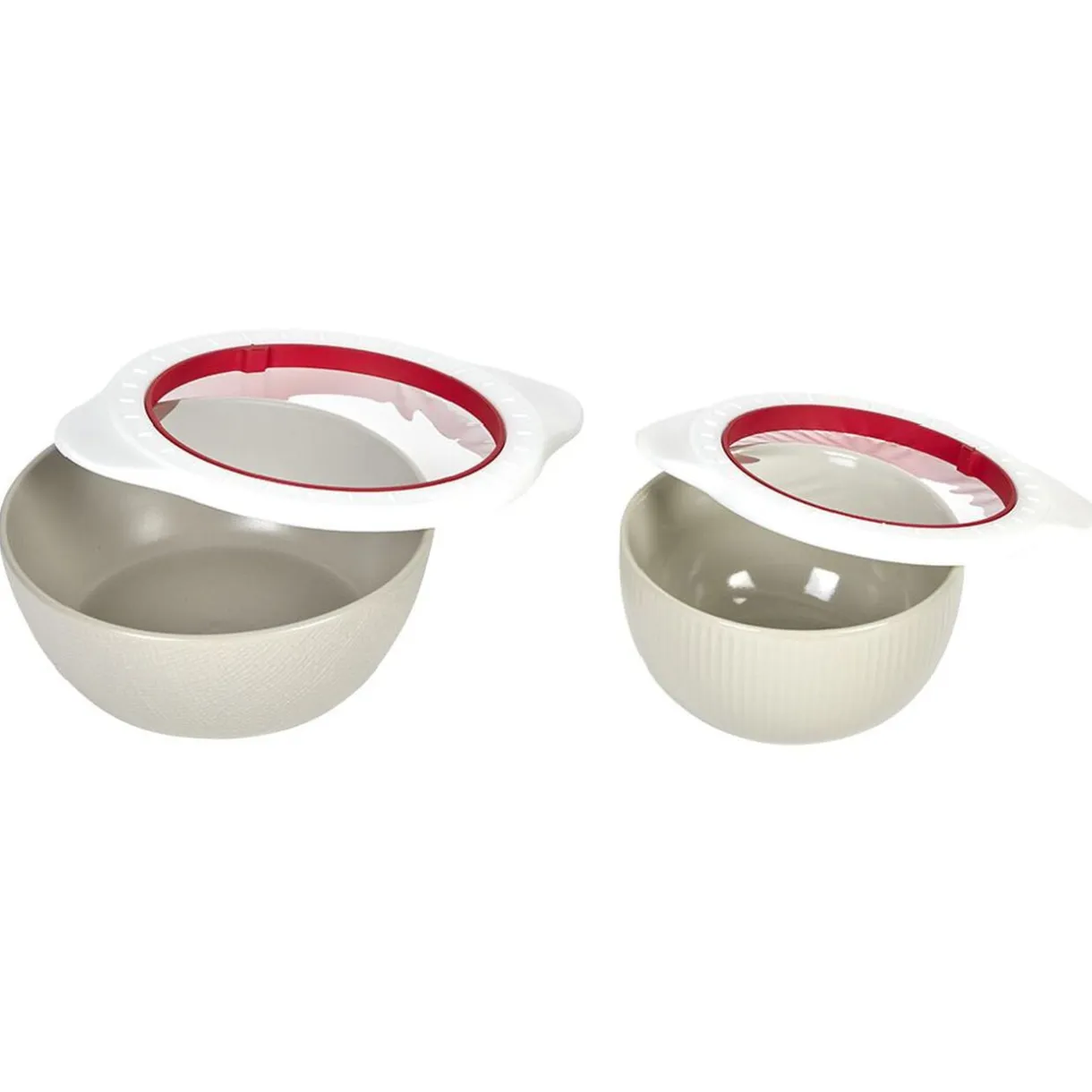 Couvercle alimentaire x2 blanc et rouge Ø13 et Ø16cm < Gifi Online