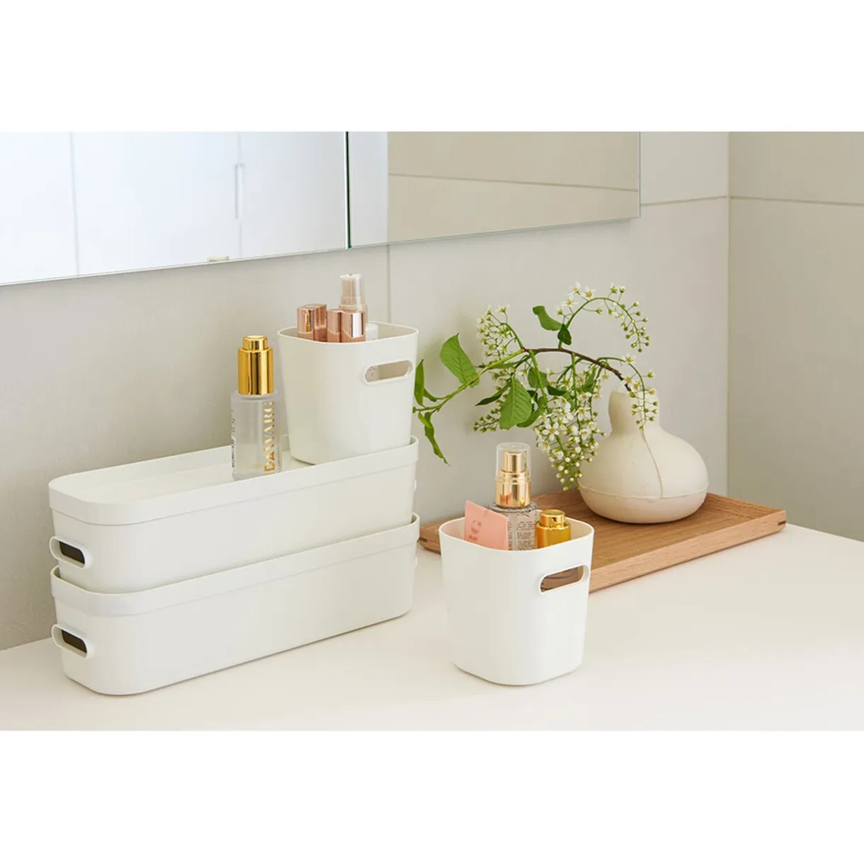 Couvercle boîte de rangement blanc < Gifi