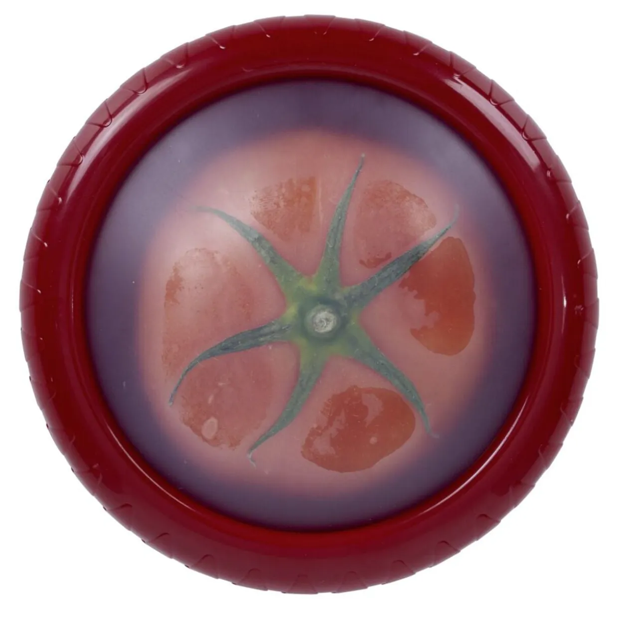 Couvercle conserve tomate en silicone et abs - Ø13xH2,5cm