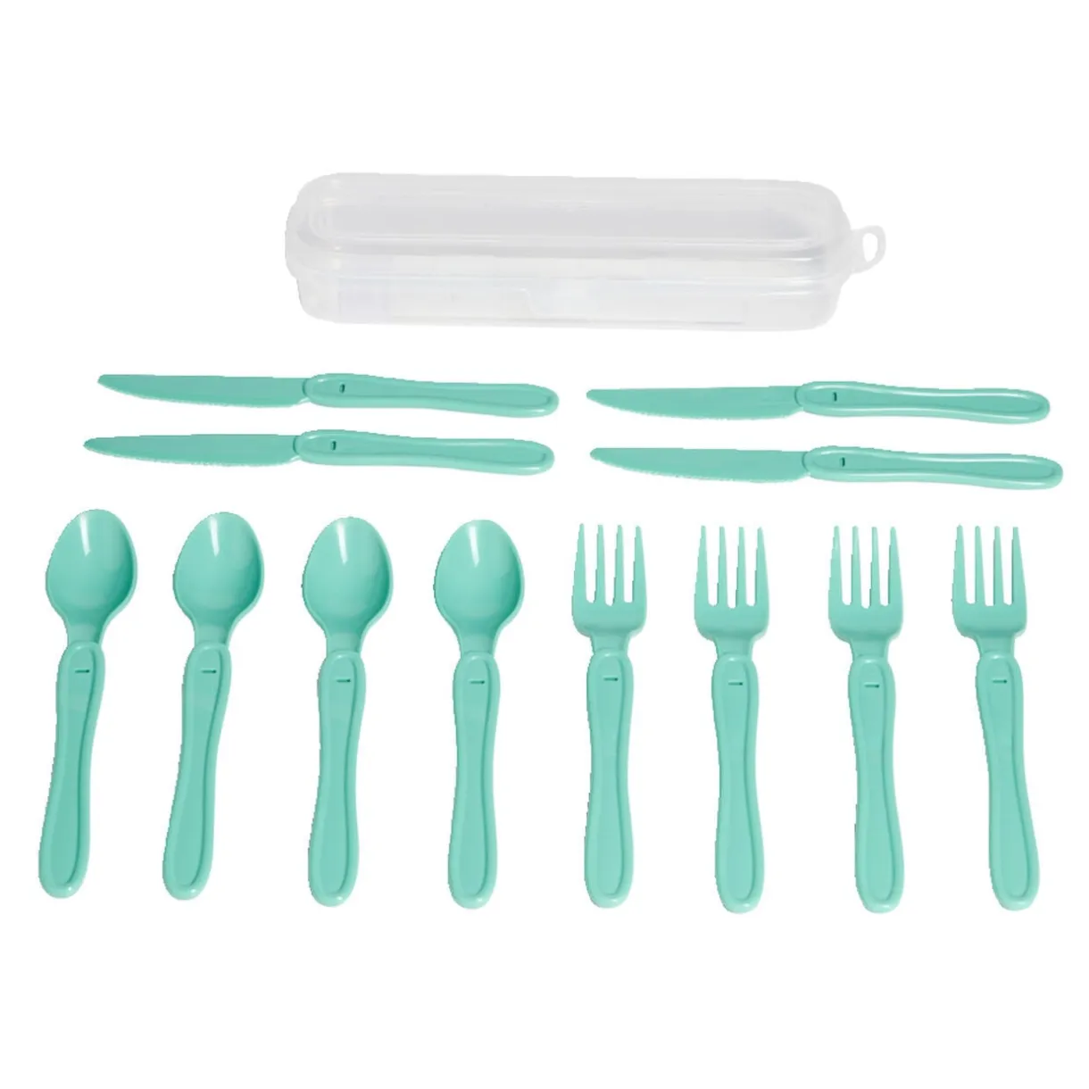 Couvert à pique-nique 4 personnes x12 bleu < Gifi Outlet
