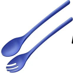 Couverts à salade x2 plastique bleu L26,5cm < Gifi Best