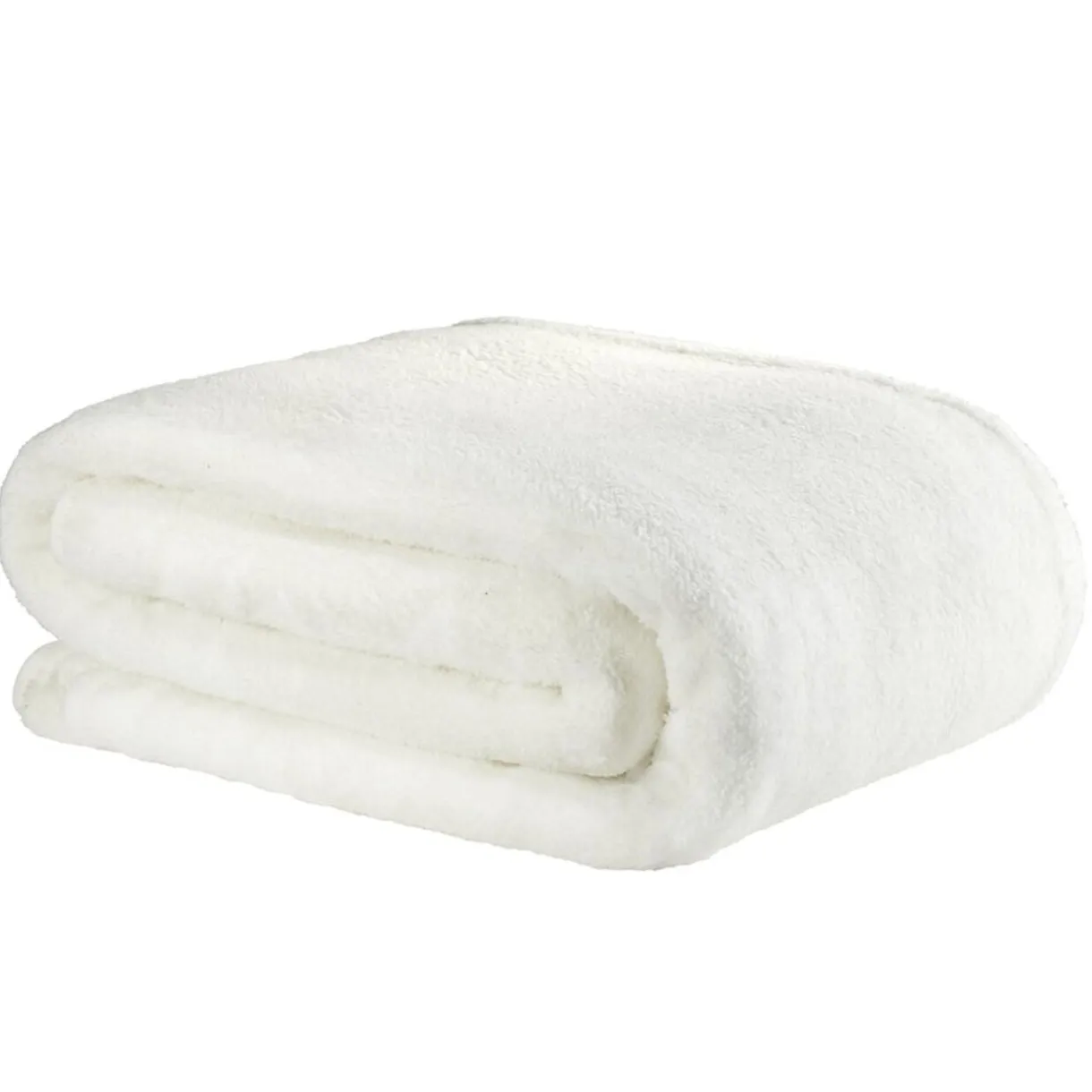Couvre lit 2 personnes sherpa blanc 220x240cm < Gifi Clearance
