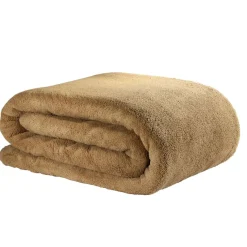 Couvre lit 2 personnes sherpa beige 220x240cm < Gifi Best