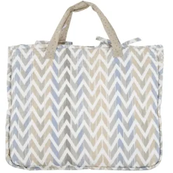Couvre lit réversible imprimé géométrique blanc et beige 240x220cm < Gifi Clearance