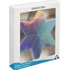 Crackers forme étoile argentée x6 < Gifi