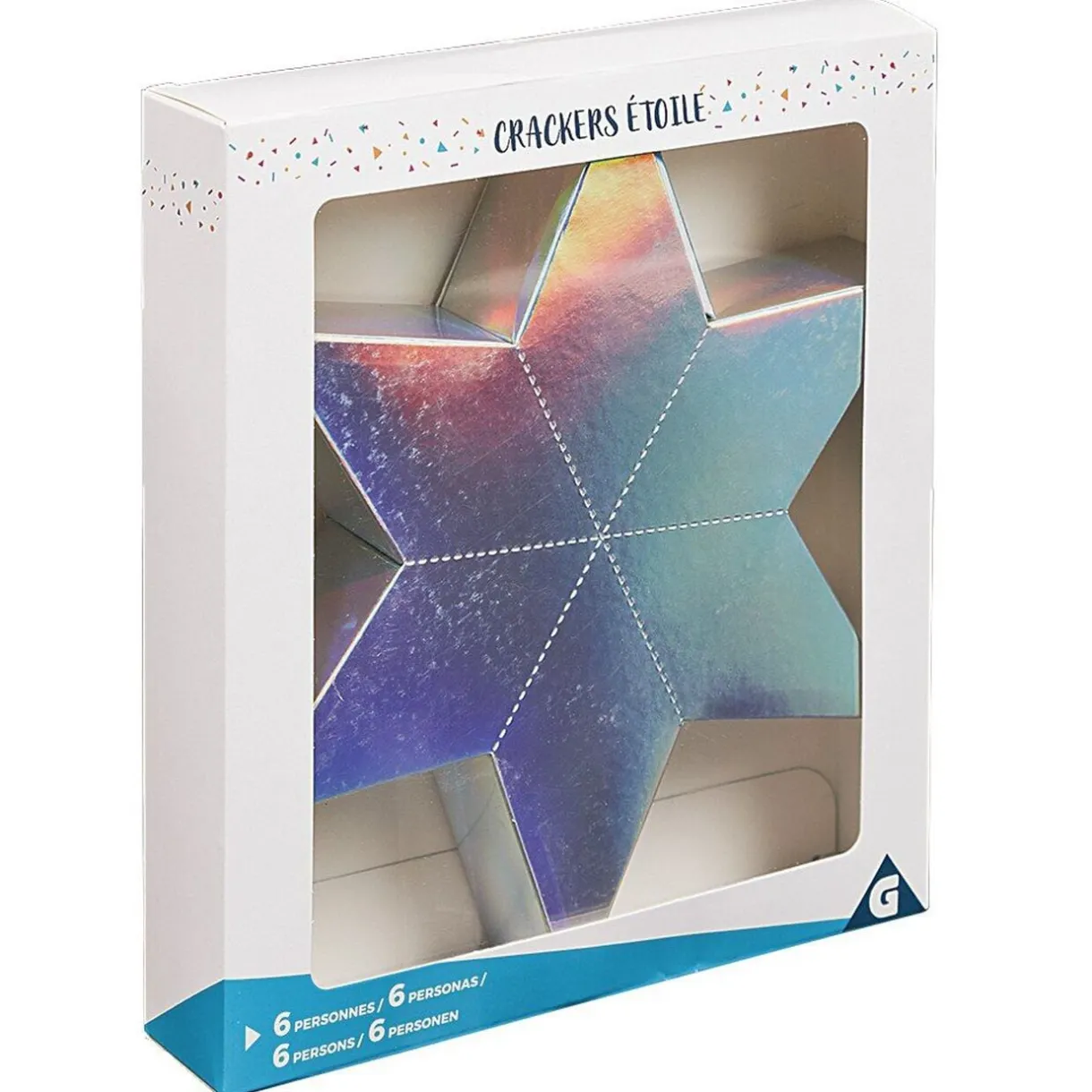 Crackers forme étoile argentée x6 < Gifi