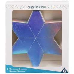 Crackers forme étoile argentée x6 < Gifi
