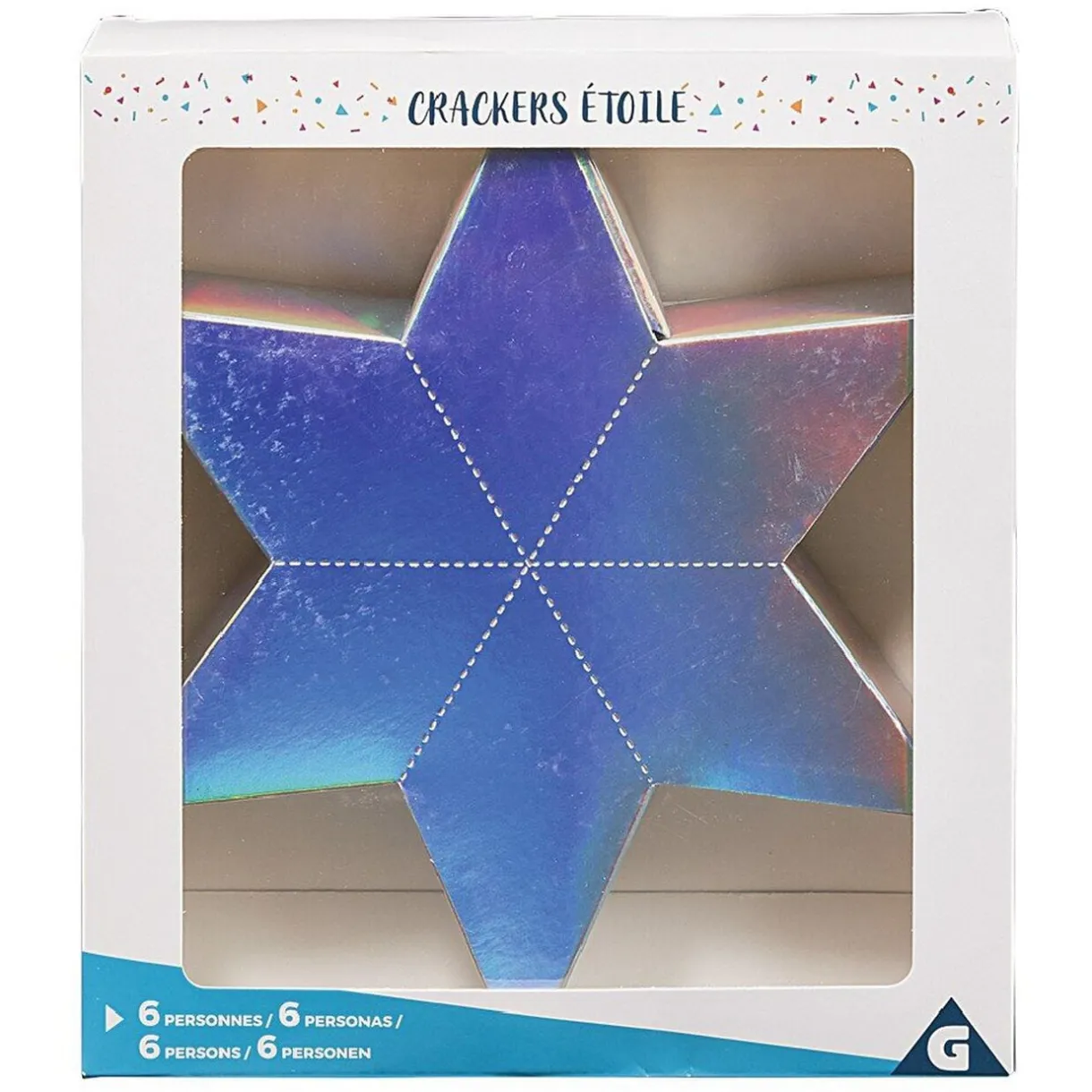 Crackers forme étoile argentée x6 < Gifi