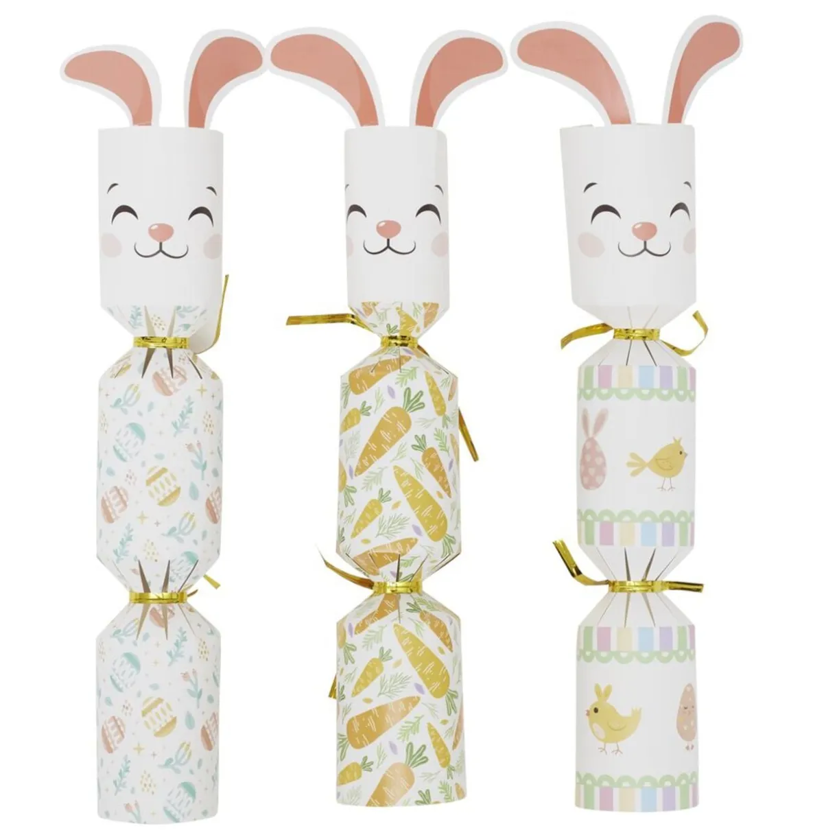 Crackers lapin de Pâques x6 en papier Ø4,5xL21cm < Gifi Sale