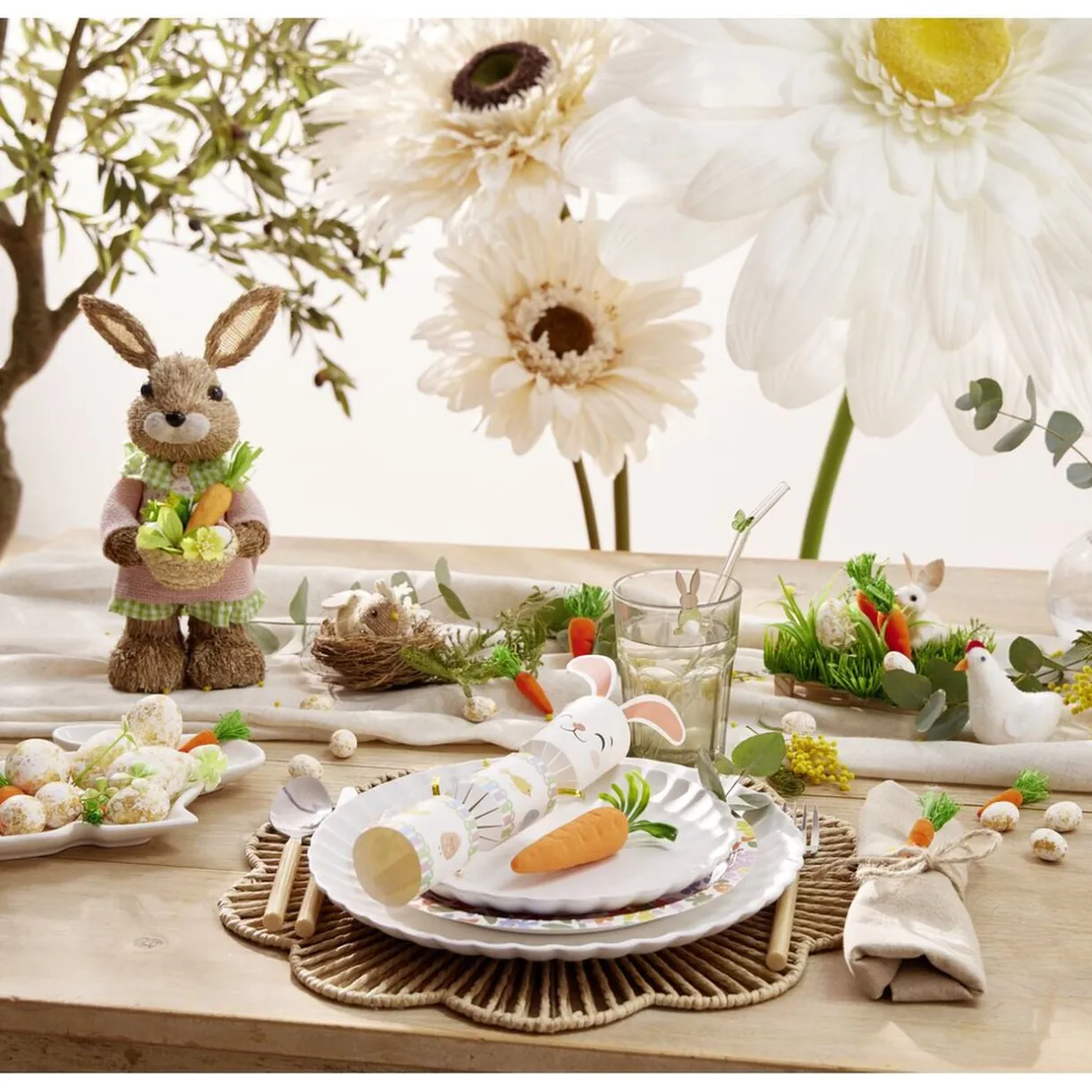 Crackers lapin de Pâques x6 en papier Ø4,5xL21cm < Gifi Sale