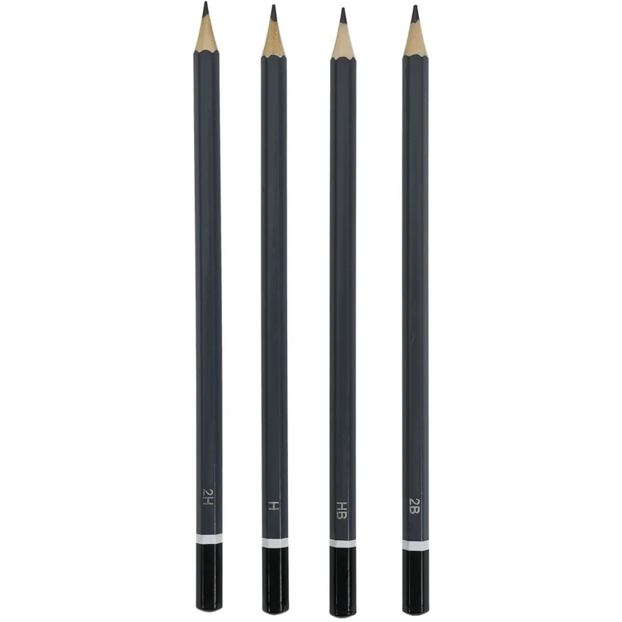 Crayons de bois graphiques 4 pièces HB/2H/H/2B H17cm < Gifi Clearance