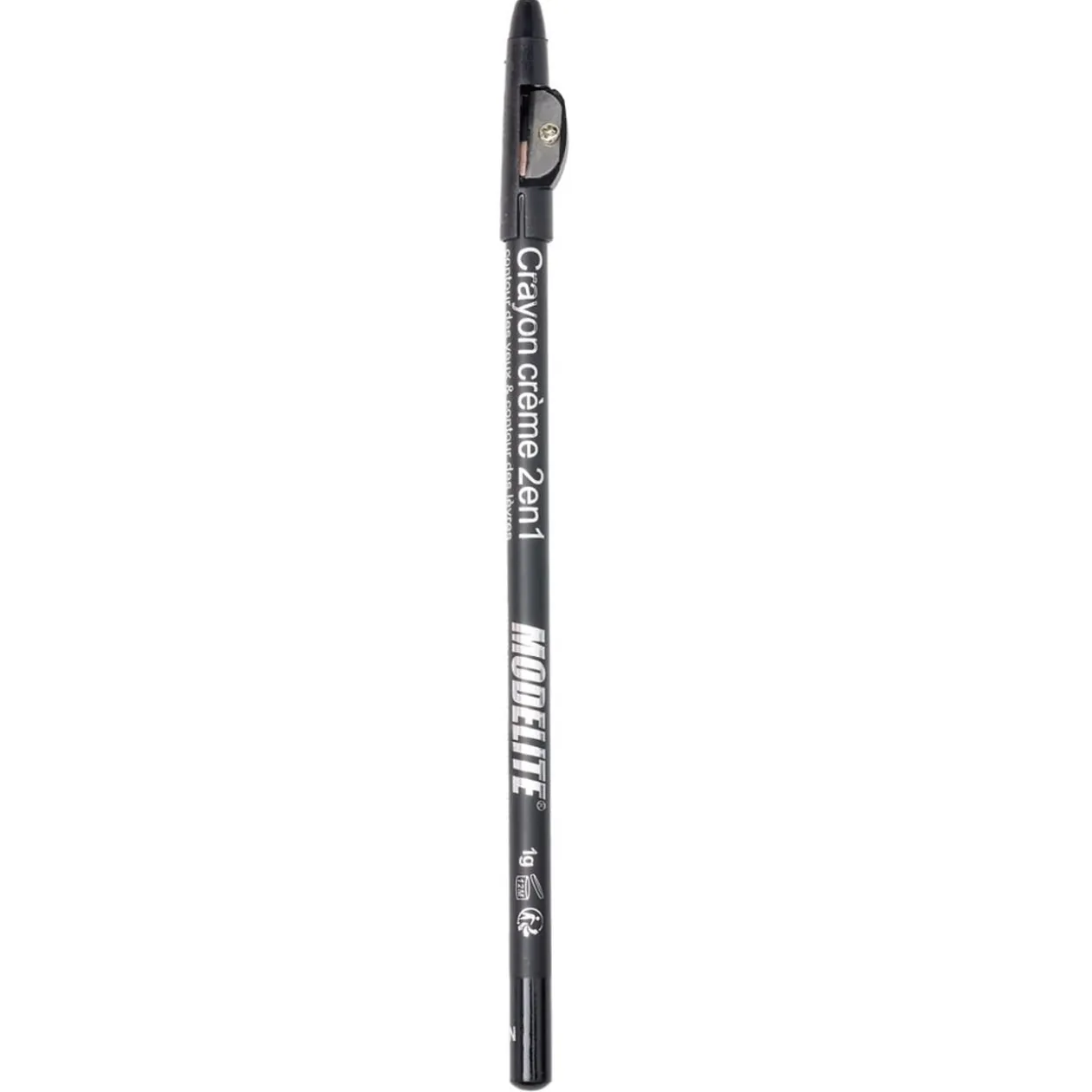 Crayon yeux crème 2en1 noir 1gr avec bouchon tailleur