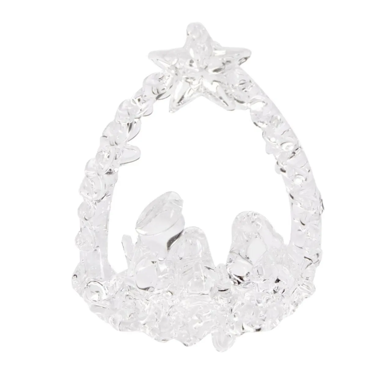 Crèche à suspendre en verre H7,5cm (6 modèles)