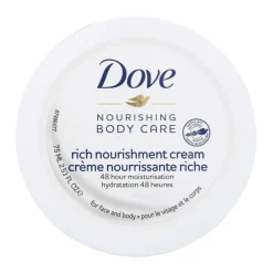 Crème Dove visage et corps nourrissante riche hydratation 48H 75ml