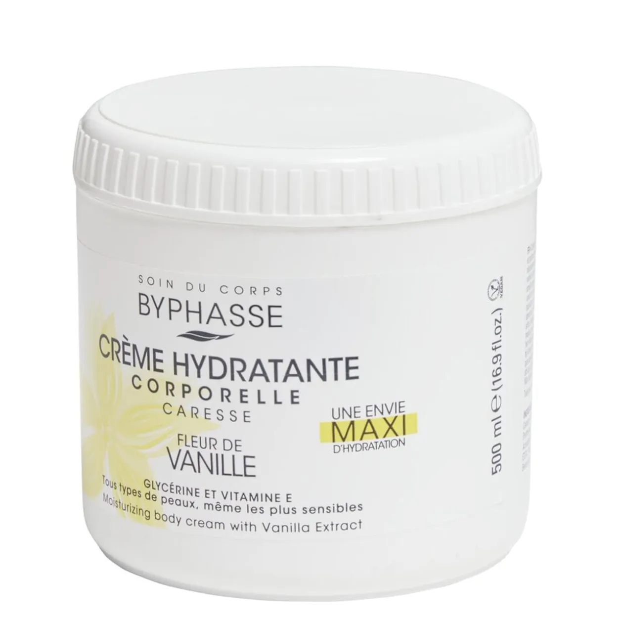 Crème hydratante corporelle Byphasse fleur de vanille 500ml