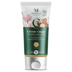 Crème visage au lait d'ânesse karité et rose bio Mességué 50ml