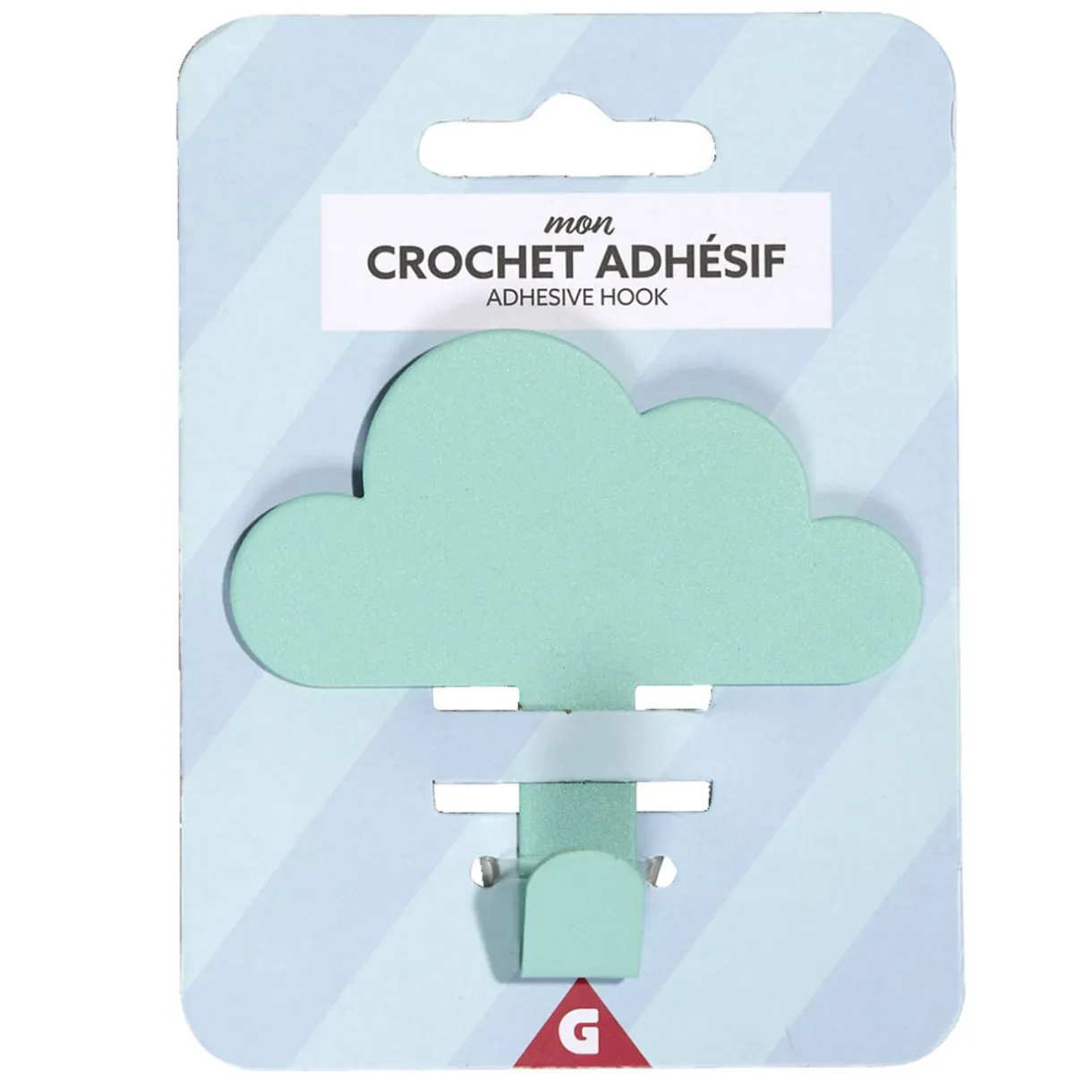 Crochet adhésif métal forme nuage 8,5x2xH11,4cm - 3 modèles < Gifi Hot