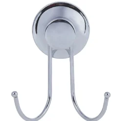 Crochet double à ventouse inox gris < Gifi Hot