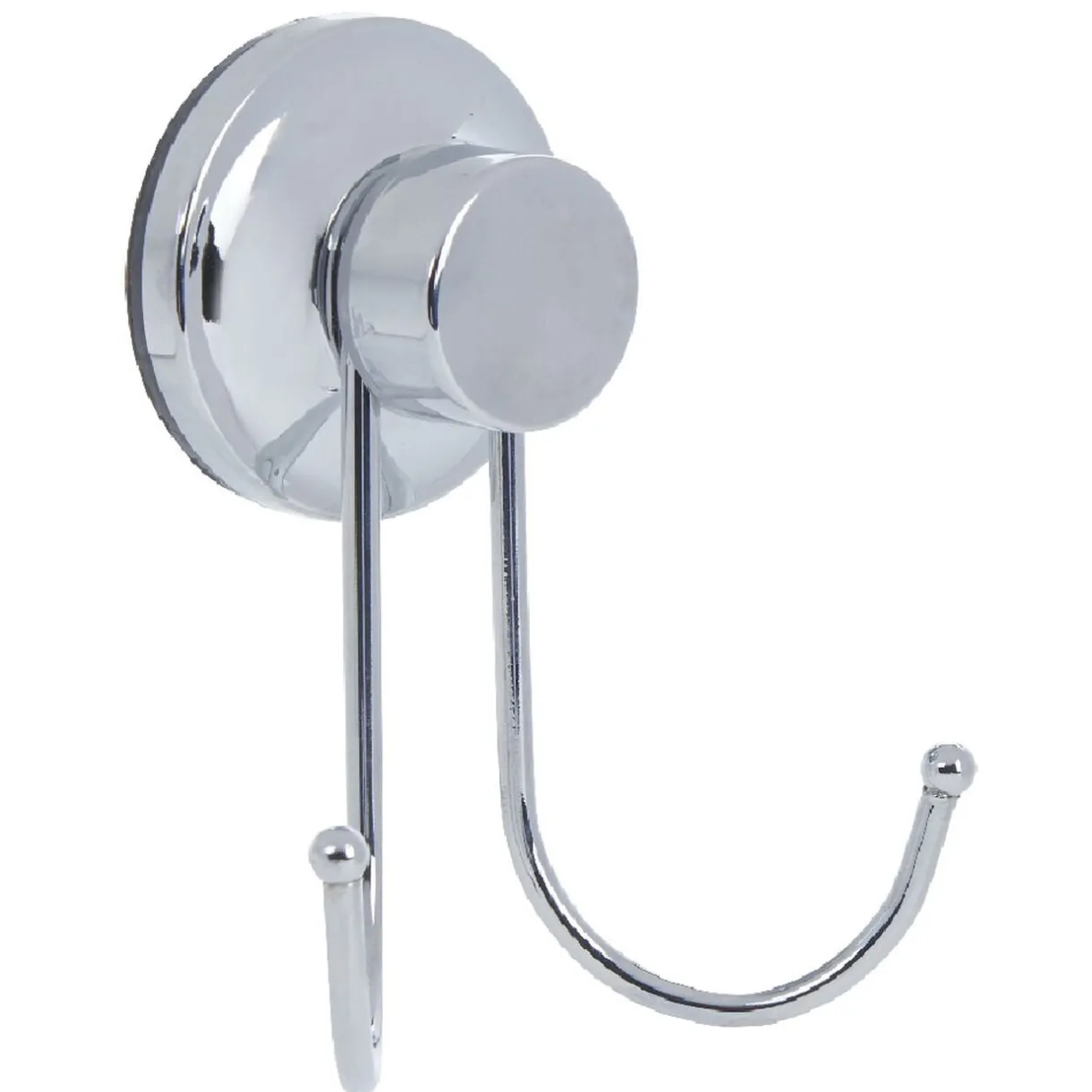 Crochet double à ventouse inox gris < Gifi Hot