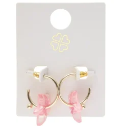 Créoles fleur de tiaré époxy et inox doré Ø2,5cm < Gifi New