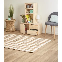 Cube de rangement 1 porte pin naturel < Gifi New