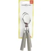 Cuillère à café acier x4 avec manche plastique gris L18cm < Gifi Best