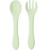 Cuillère et fourchette couverts enfant silicone L14cm (2 modèles)
