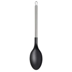 Cuillère à servir en plastique noir avec manche en inox L.34,3cm