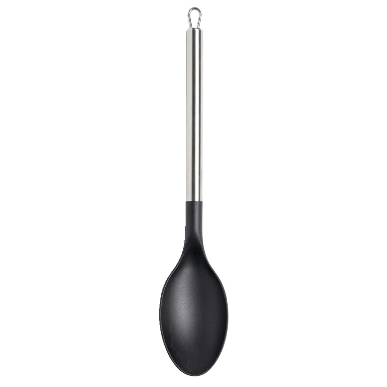Cuillère à servir en plastique noir avec manche en inox L.34,3cm