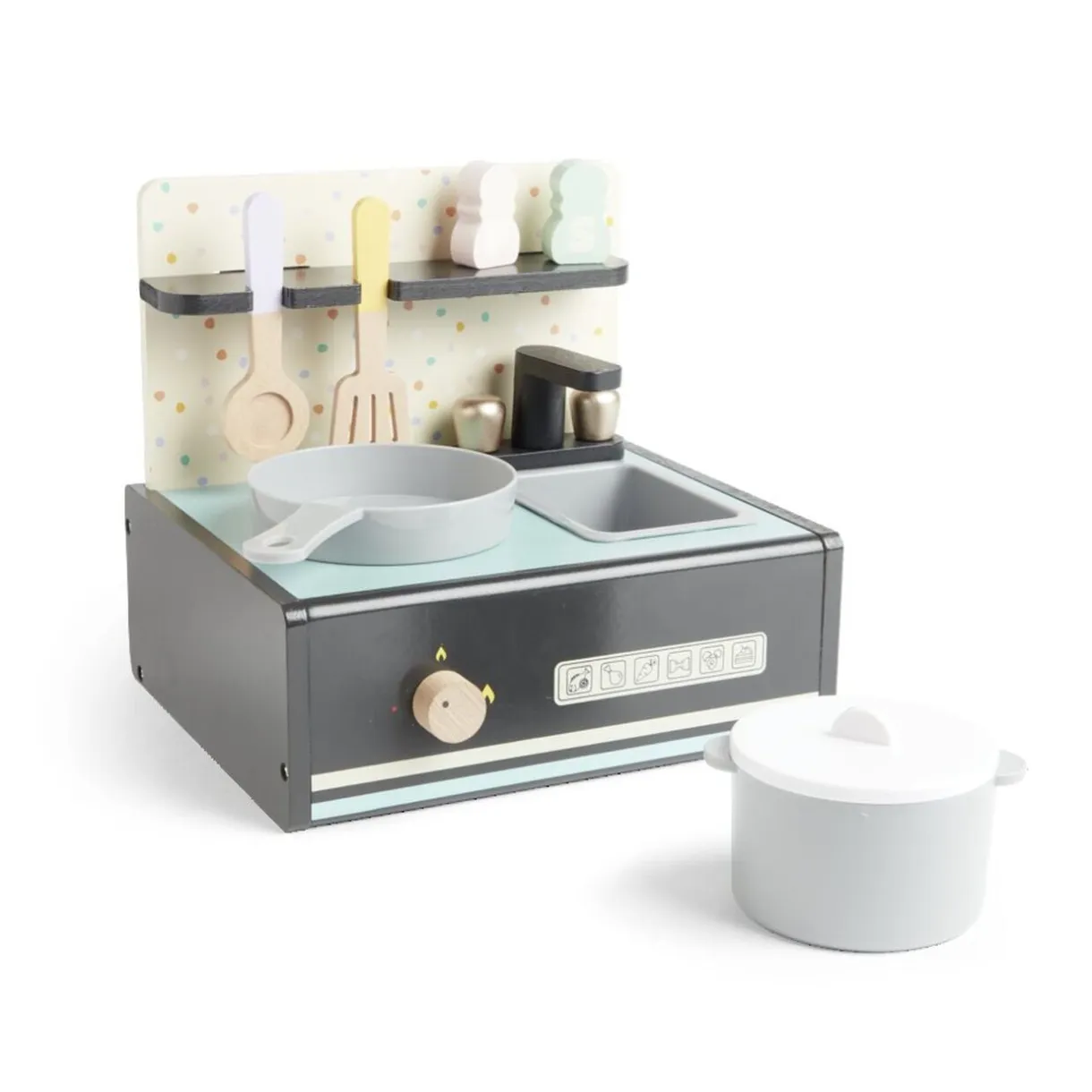 Cuisine en bois avec accessoires L30cm < Gifi