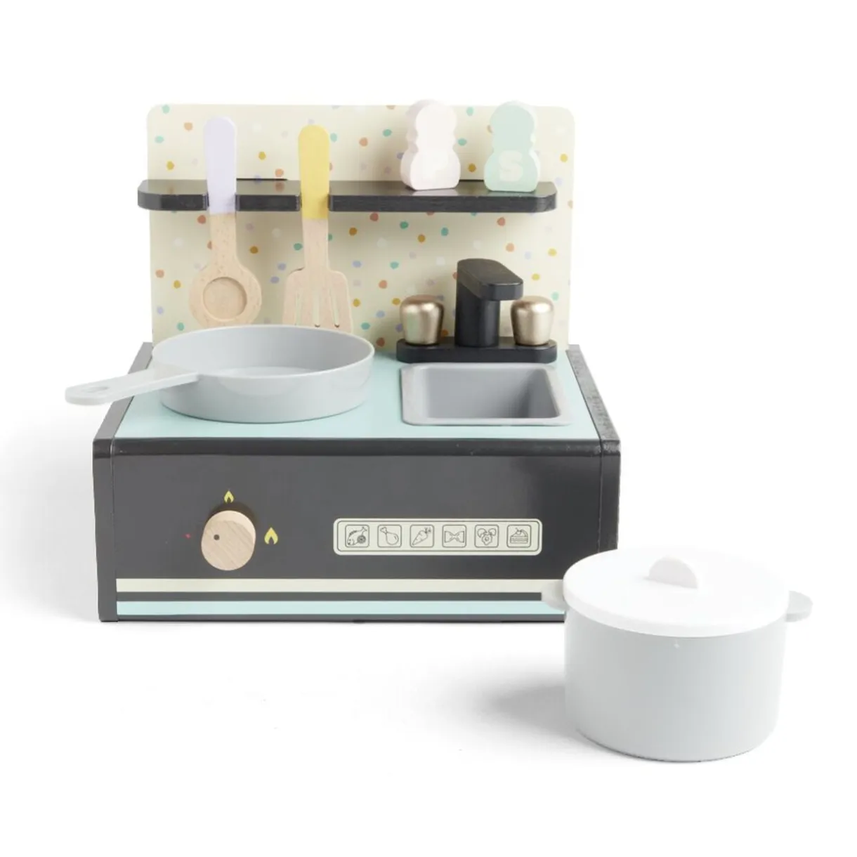 Cuisine en bois avec accessoires L30cm < Gifi