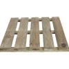 Dalle carrée en bois naturel et vert < Gifi New