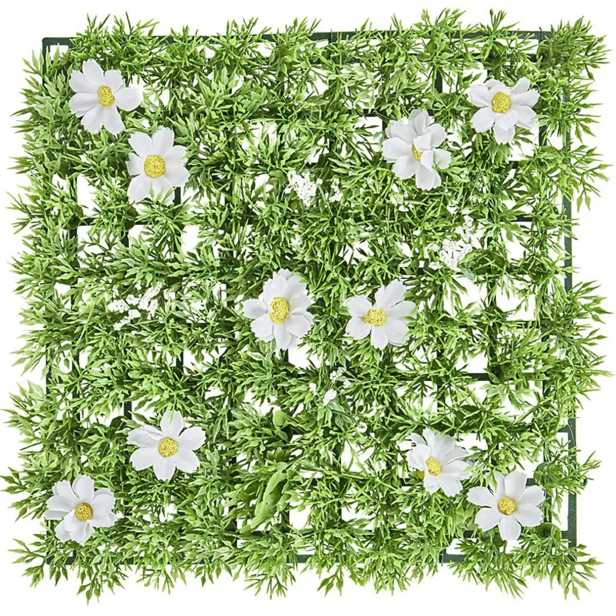 Dalle de gazon artificiel fleurs blanches < Gifi Online