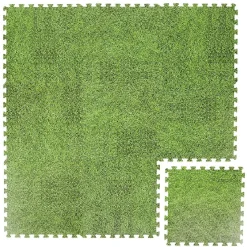 Dalle de protection piscine et spa mousse x9 gazon 50x50cm
